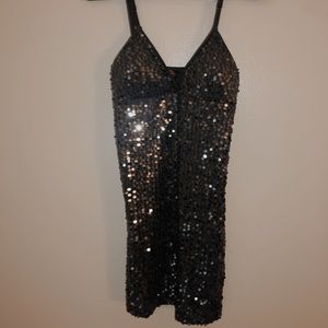 Beautiful grey sequence mini dress!
